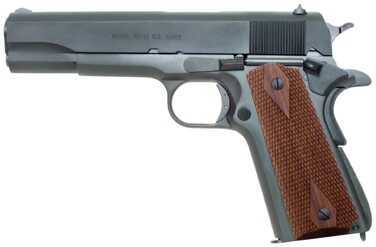 Auto Ordnance 1911 WWII 45 ACP 5" Barrel 7 Round Wood Grips Parkerized Semi Automatic Pistol 1911PKZSEW